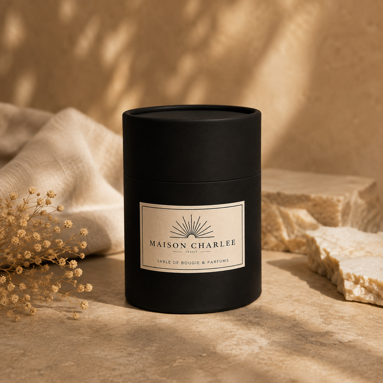 Vela de arena Verde Salvia | 250 g y 500 g – Maison Charlee