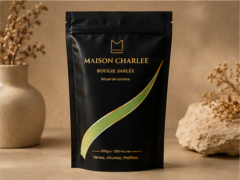 Vela de arena Verde Salvia | 250 g y 500 g – Maison Charlee