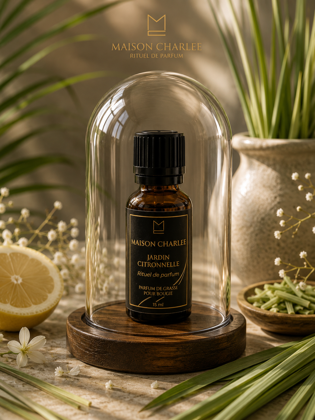 Parfum pour bougie Jardin Citronnelle Maison Charlee