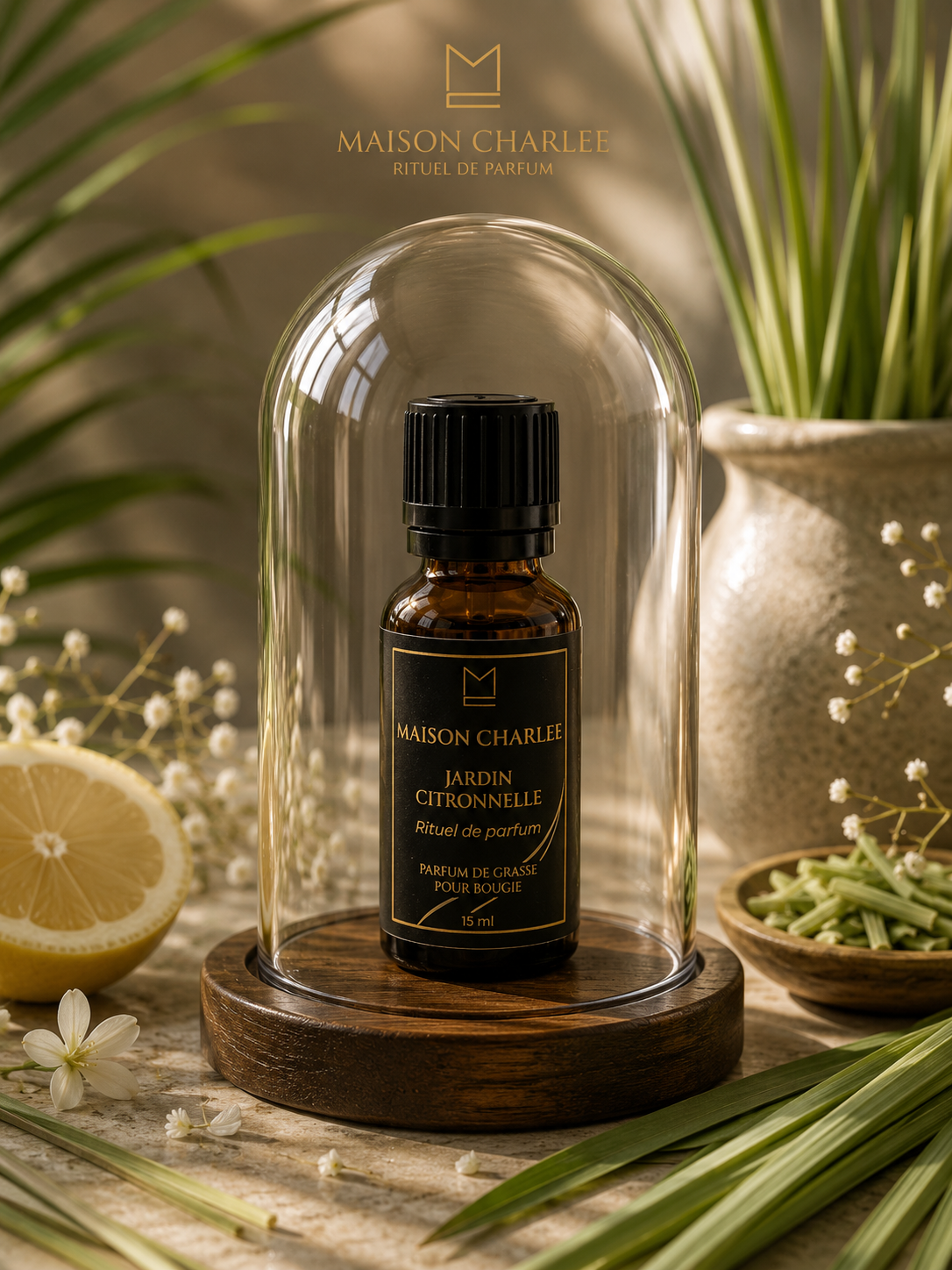 Parfum pour bougie Jardin Citronnelle Maison Charlee